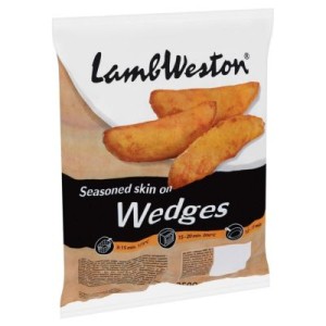 Bulvių skiltelės su odele šaldytos, su prieskoniais, LambWeston, 2,5 kg